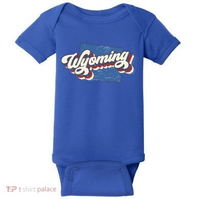 State Of Wyoming Retro Logo Baby Bodysuit