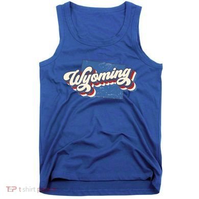 State Of Wyoming Retro Logo Tank Top