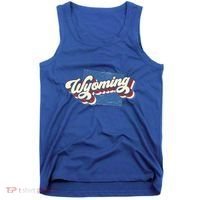 State Of Wyoming Retro Logo Tank Top thumb 0