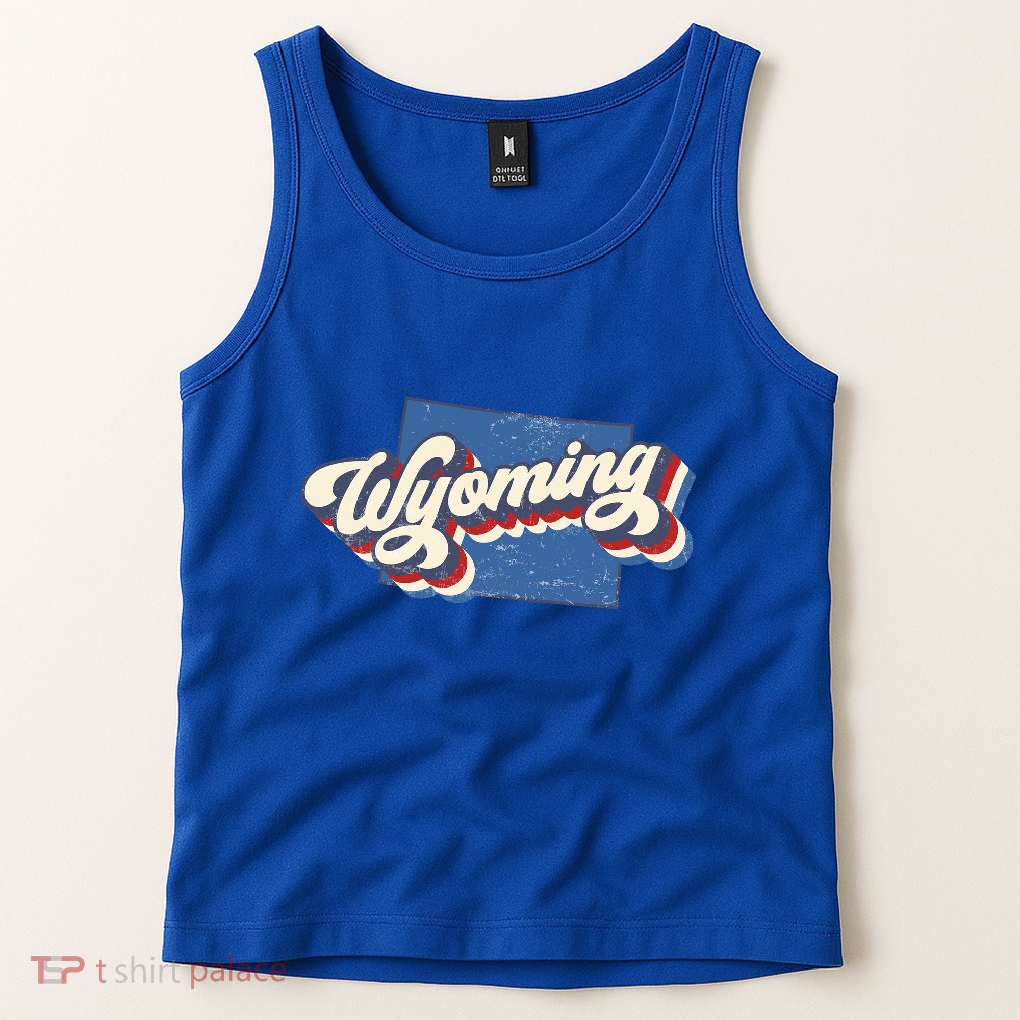 State Of Wyoming Retro Logo Tank Top