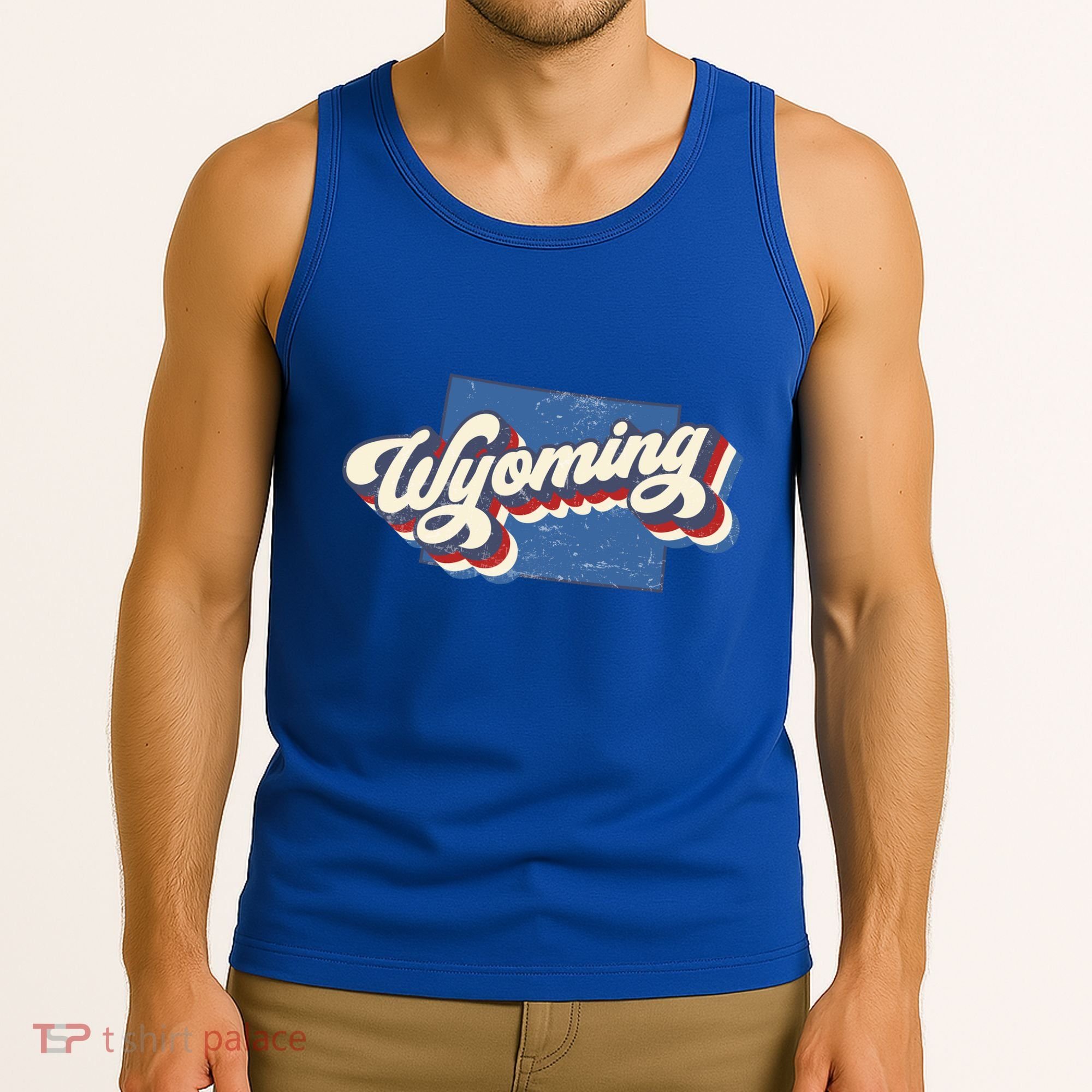 State Of Wyoming Retro Logo Tank Top
