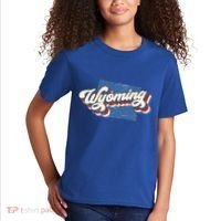 State Of Wyoming Retro Logo Kids T-Shirt thumb 2