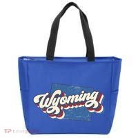 State Of Wyoming Retro Logo Tote Bag thumb 0