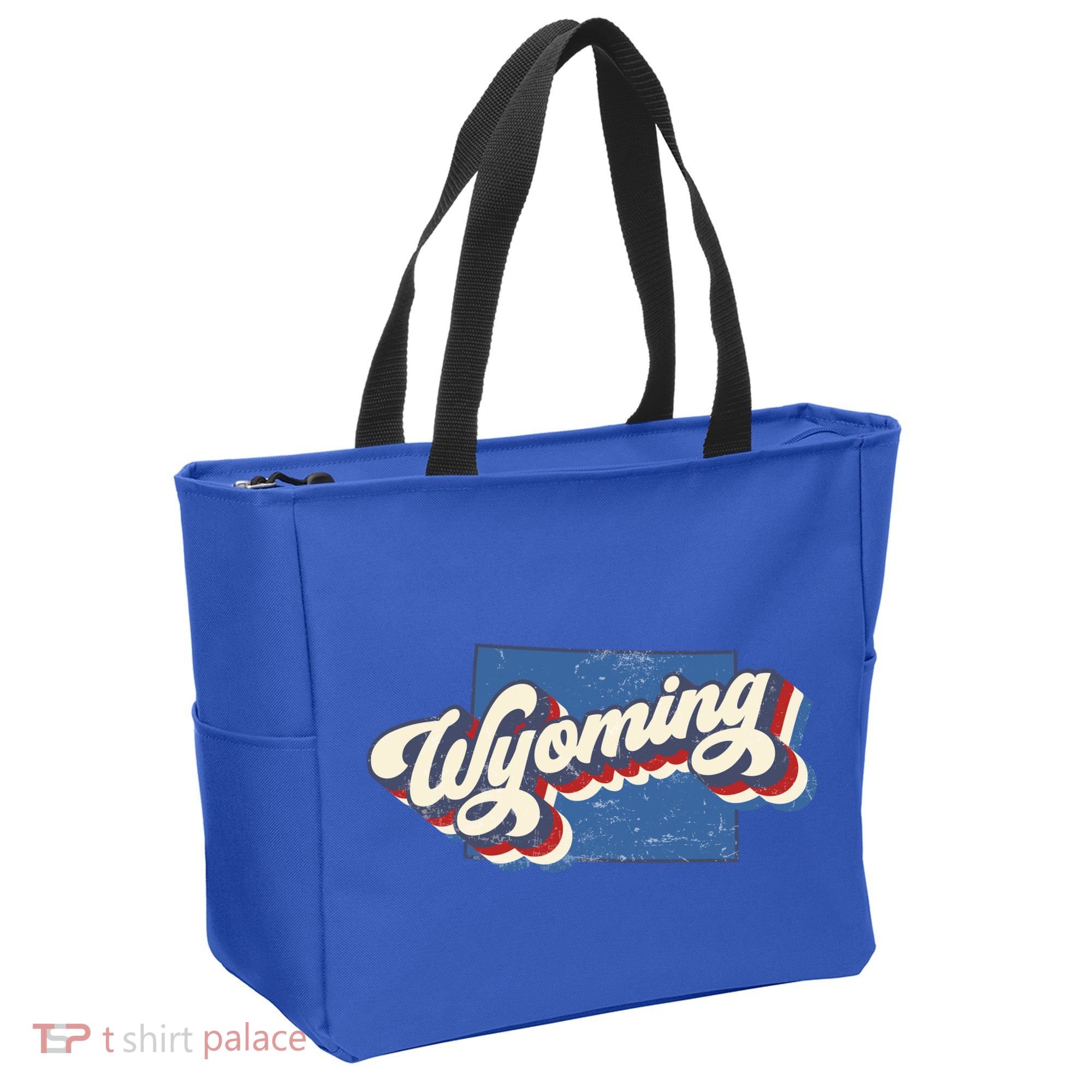 State Of Wyoming Retro Logo Tote Bag
