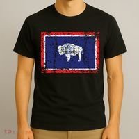 State Of Wyoming Flag Vintage T-Shirt thumb 3