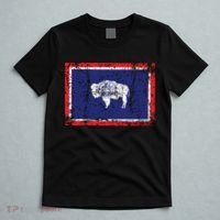 State Of Wyoming Flag Vintage T-Shirt thumb 5