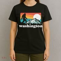 State Of Washington Pacific Northwest Bigfoot Mountain T-Shirt thumb 4