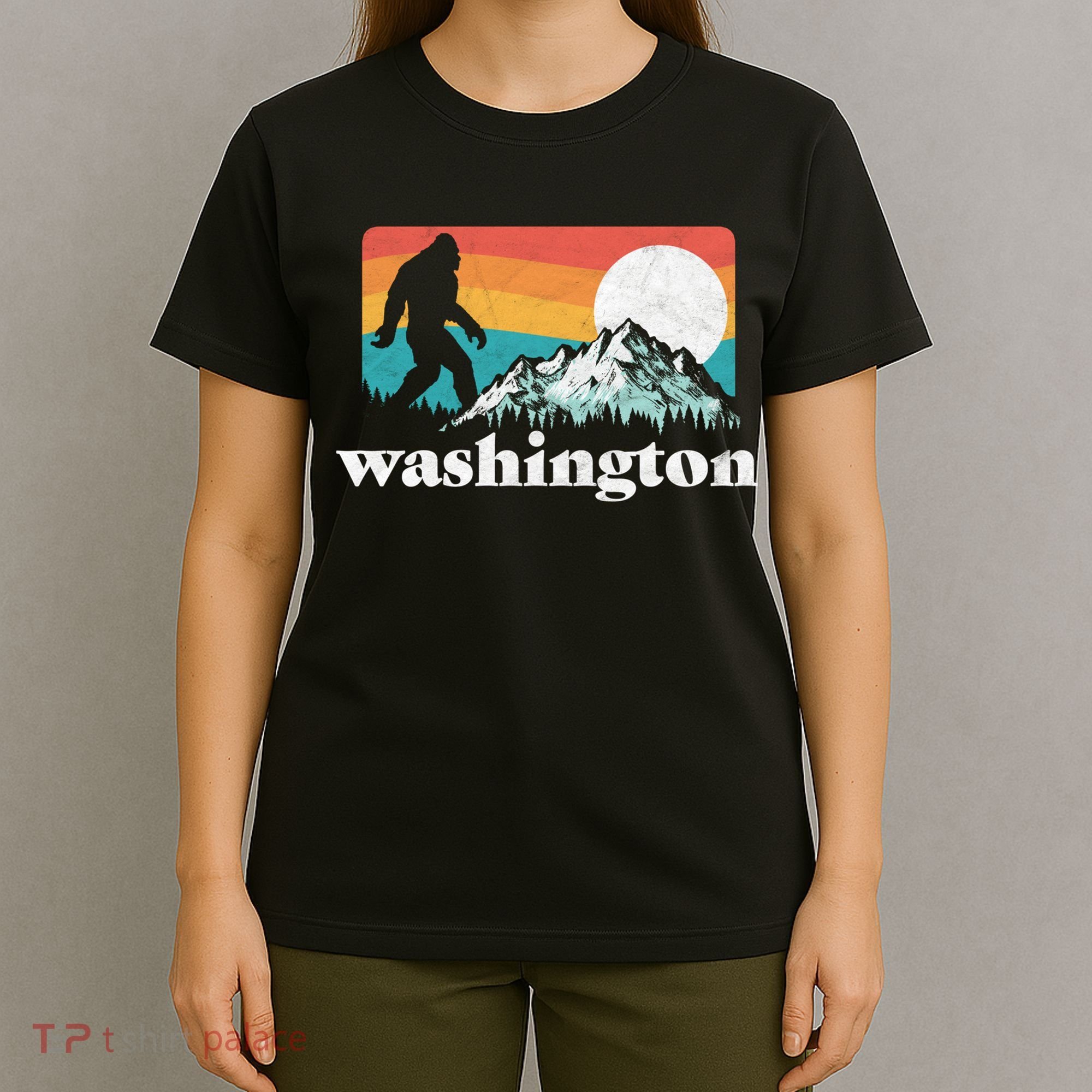State Of Washington Pacific Northwest Bigfoot Mountain T-Shirt