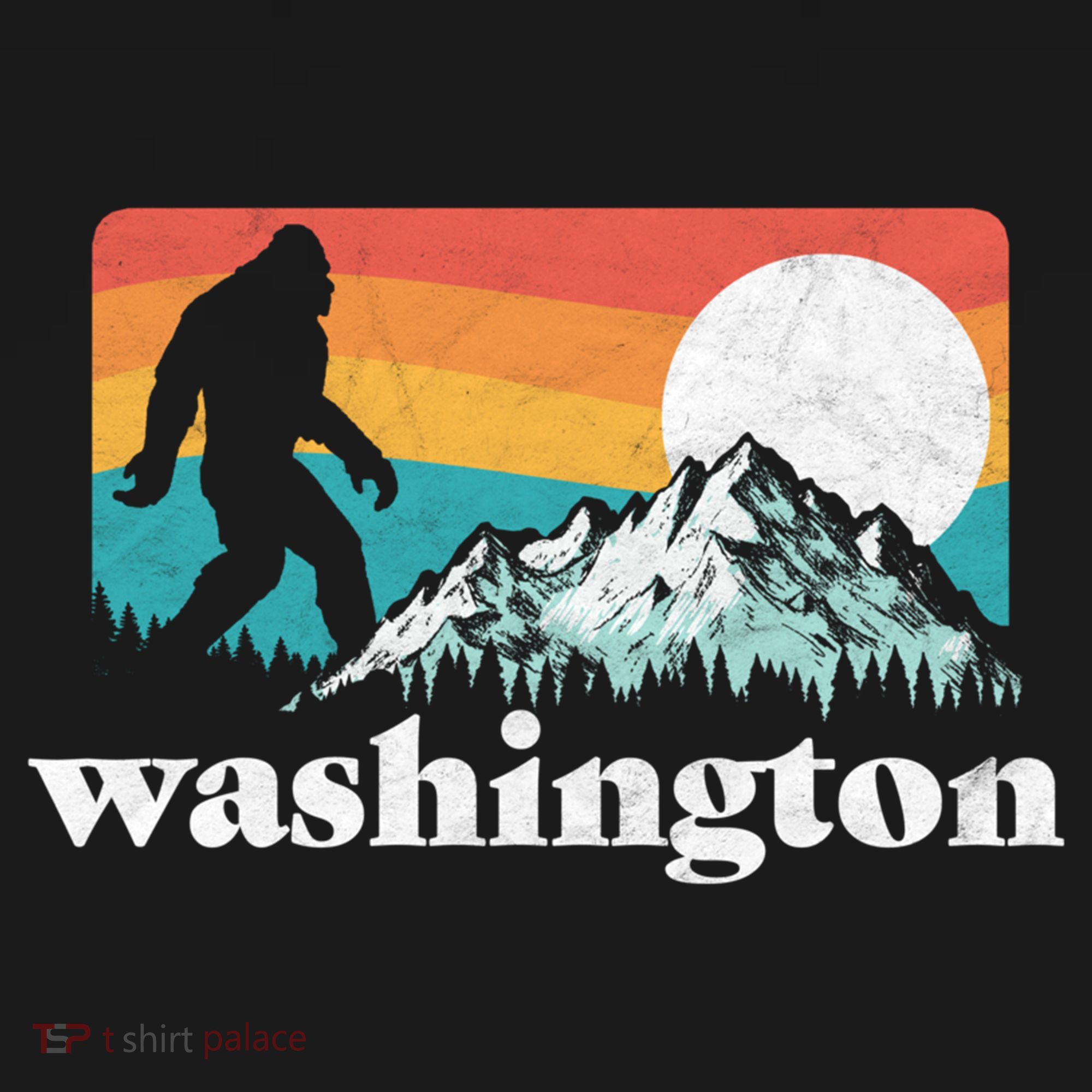 State Of Washington Pacific Northwest Bigfoot Mountain T-Shirt