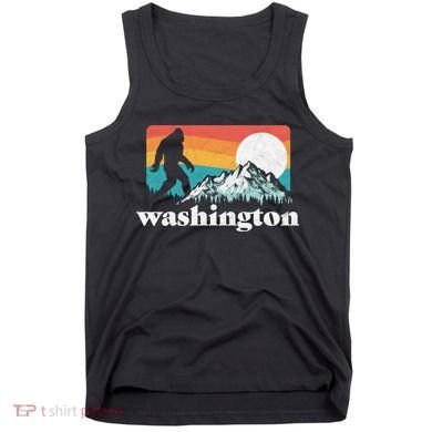 State Of Washington Pacific Northwest Bigfoot Mountain Tank Top