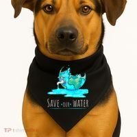 Save Our Water Earth Day Clean Water Conservation USA-Made Doggie Bandana thumb 1