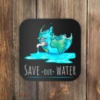 Save Our Water Earth Day Clean Water Conservation Coaster thumb 0