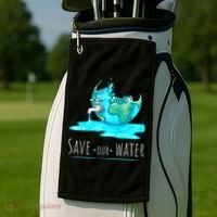Save Our Water Earth Day Clean Water Conservation Golf Towel thumb 2