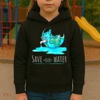 Save Our Water Earth Day Clean Water Conservation Kids Hoodie thumb 3
