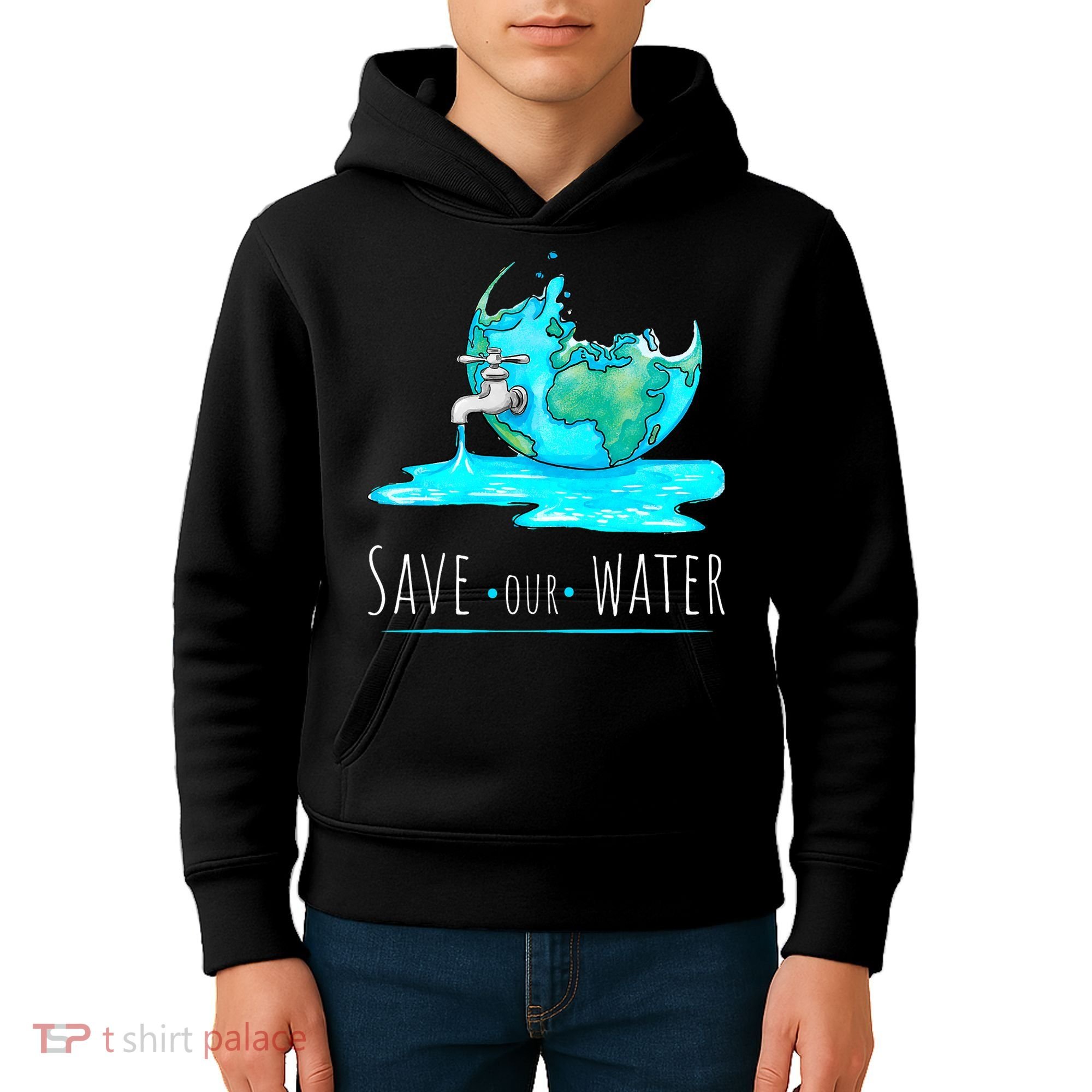 Save Our Water Earth Day Clean Water Conservation Kids Hoodie