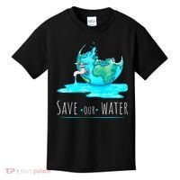 Save Our Water Earth Day Clean Water Conservation Kids T-Shirt thumb 0