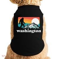 State Of Washington Pacific Northwest Bigfoot Mountain Doggie Tank thumb 0