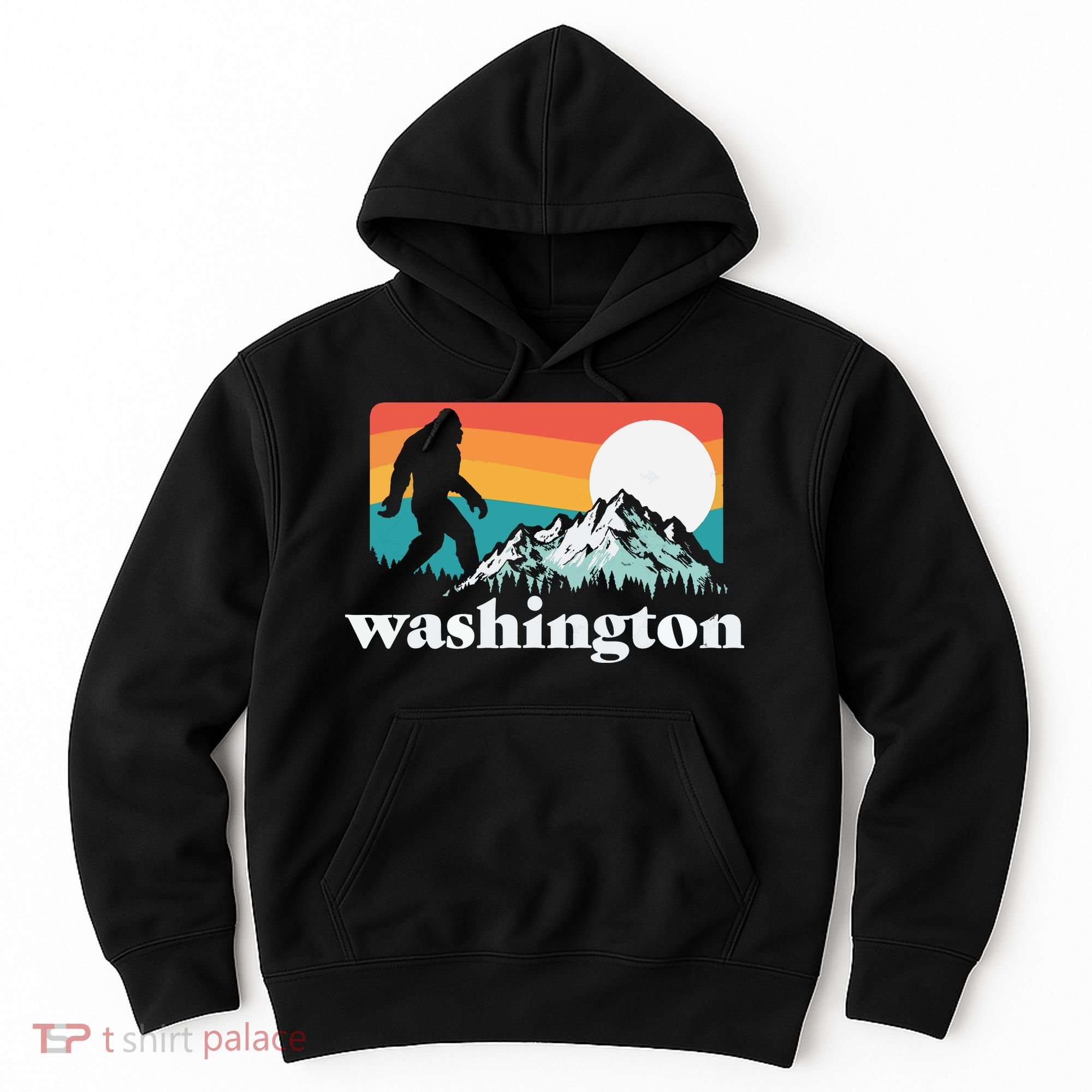 State Of Washington Pacific Northwest Bigfoot Mountain Hoodie