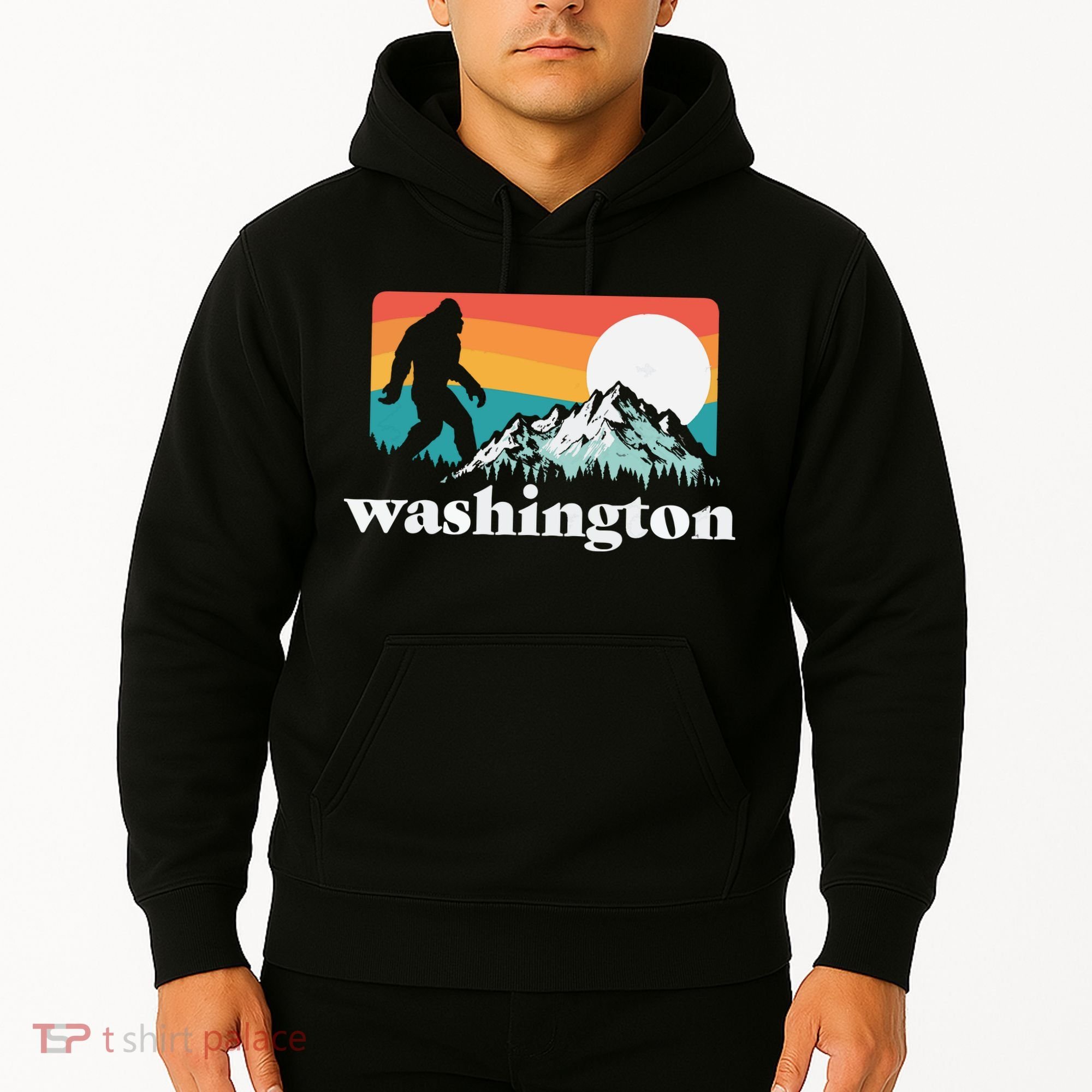 State Of Washington Pacific Northwest Bigfoot Mountain Hoodie