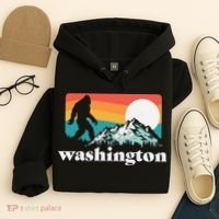 State Of Washington Pacific Northwest Bigfoot Mountain Hoodie thumb 4
