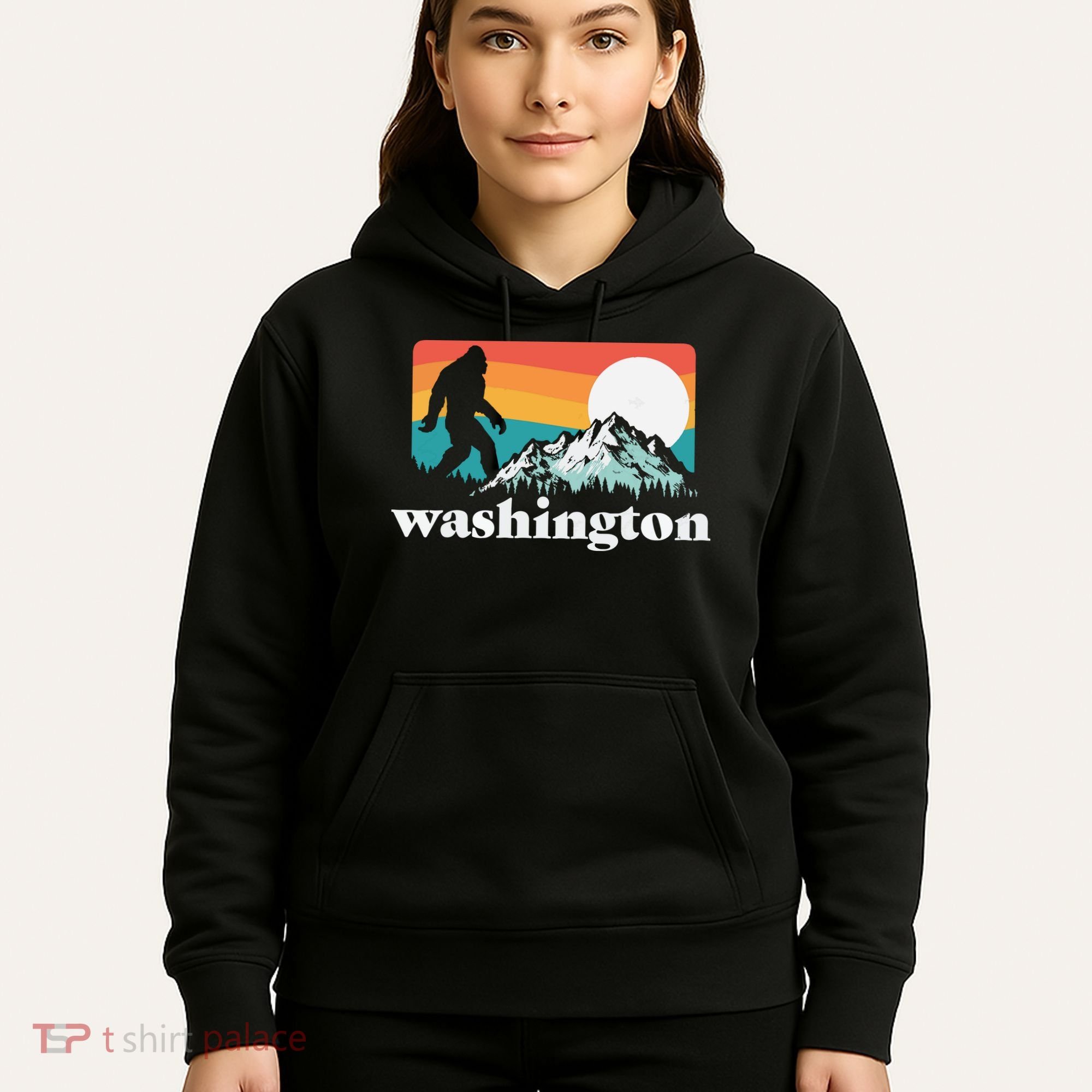 State Of Washington Pacific Northwest Bigfoot Mountain Hoodie