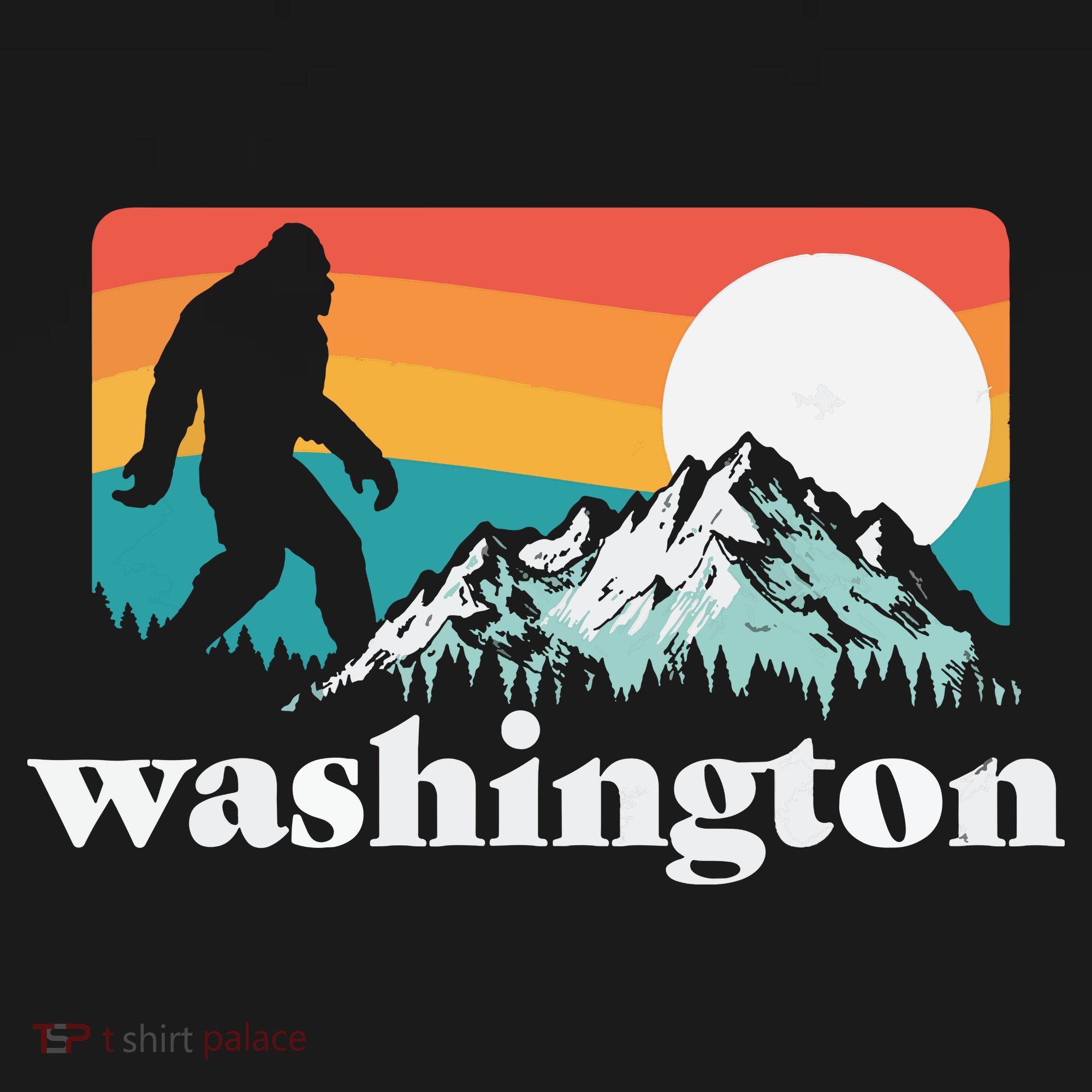 State Of Washington Pacific Northwest Bigfoot Mountain Long Sleeve Shirt