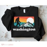 State Of Washington Pacific Northwest Bigfoot Mountain Sweatshirt thumb 2