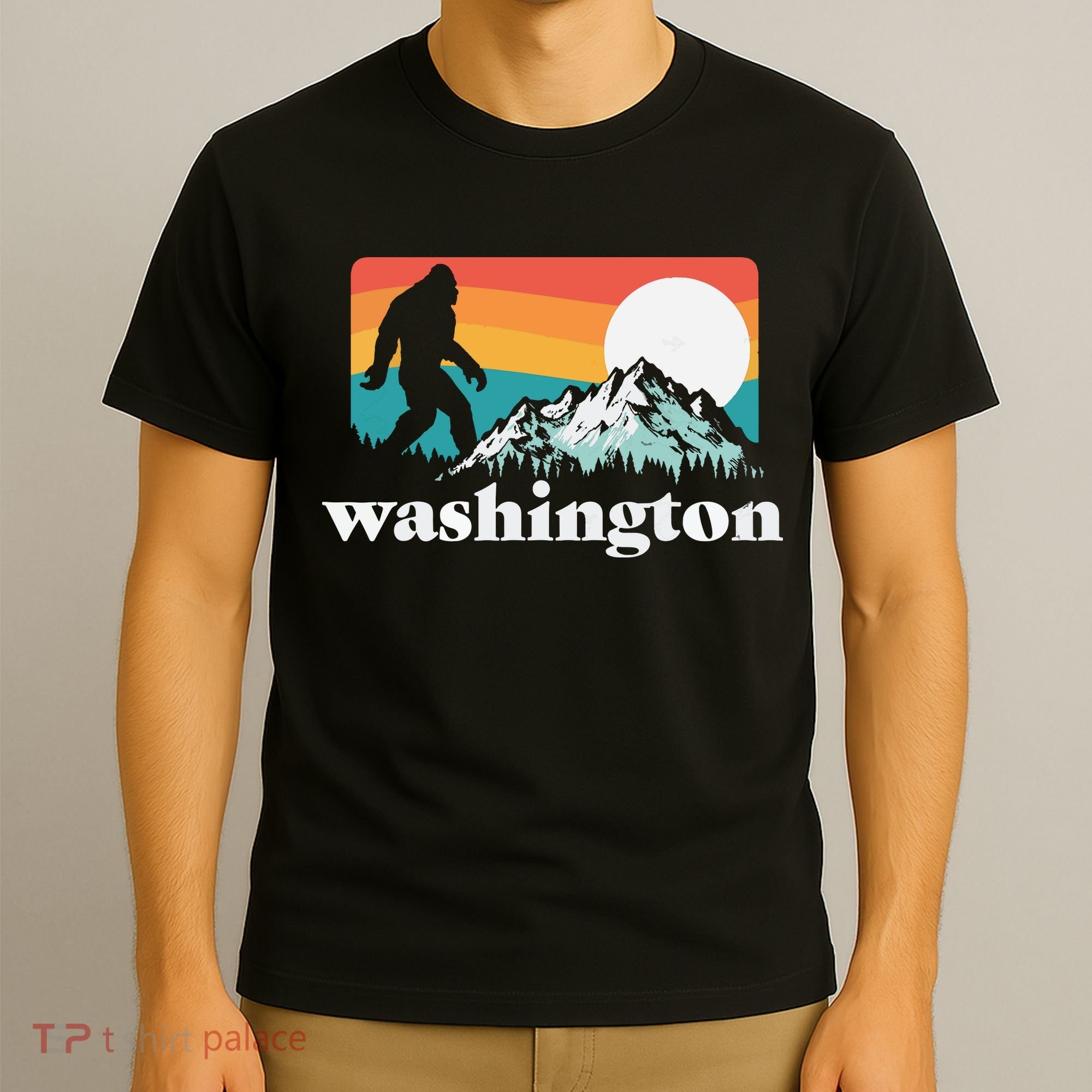 State Of Washington Pacific Northwest Bigfoot Mountain T-Shirt