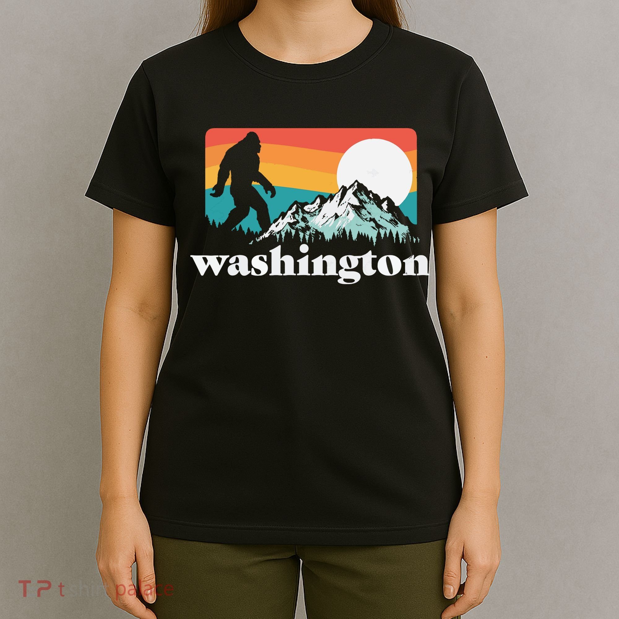 State Of Washington Pacific Northwest Bigfoot Mountain T-Shirt