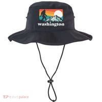 State Of Washington Pacific Northwest Bigfoot Mountain Bucket Hat thumb 0