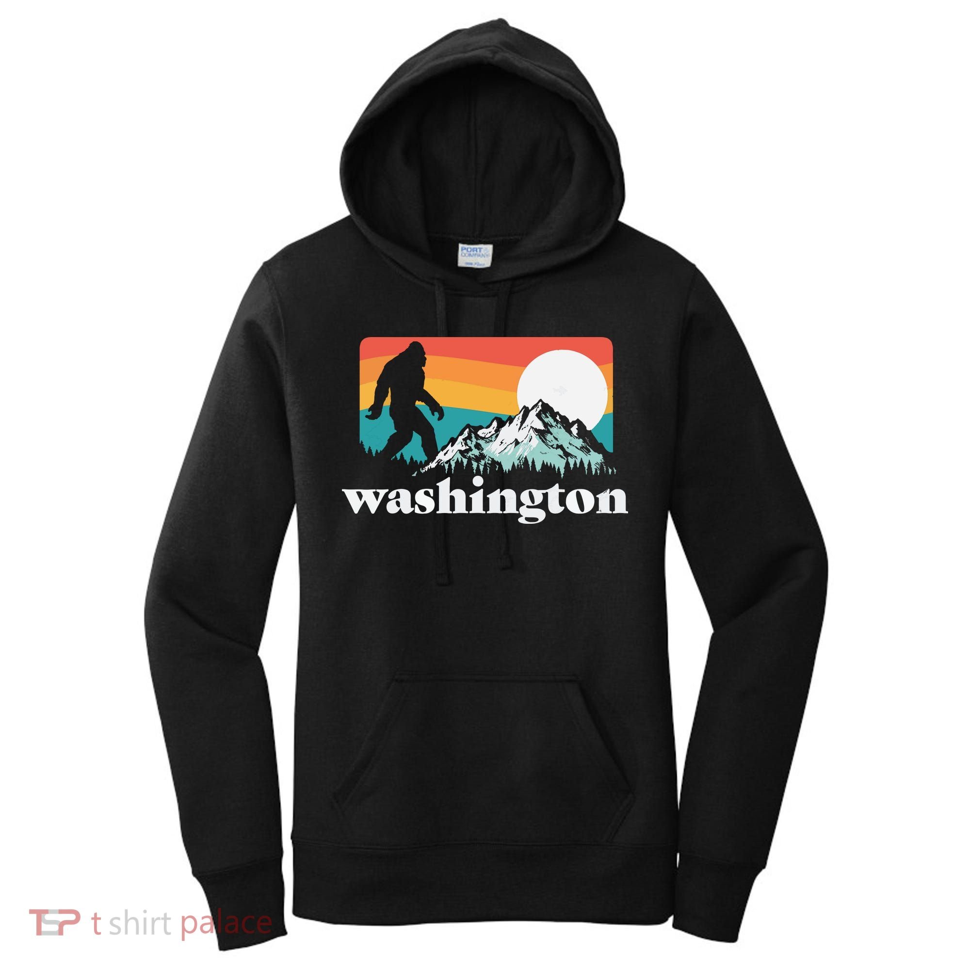 State Of Washington Pacific Northwest Bigfoot Mountain Women's Hoodie