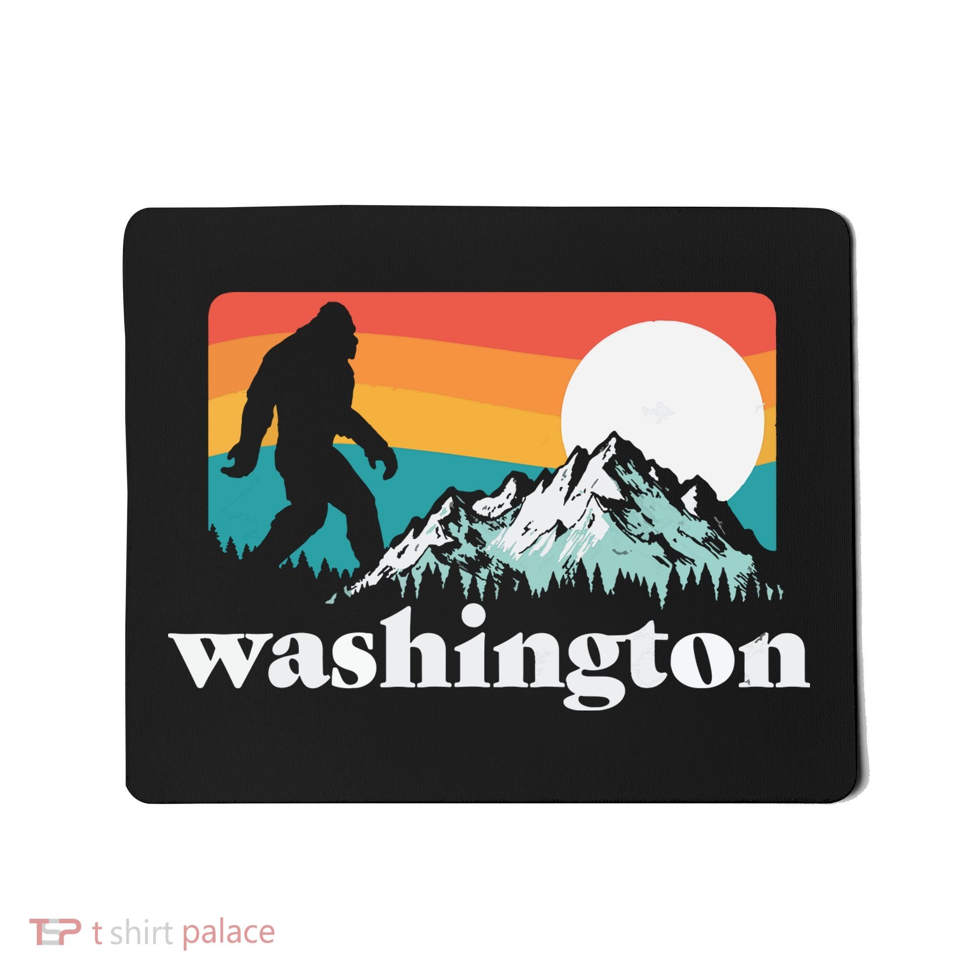 State Of Washington Pacific Northwest Bigfoot Mountain Mousepad