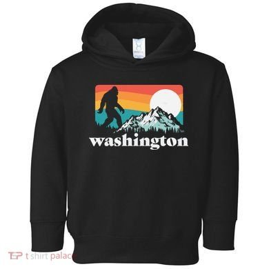 State Of Washington Pacific Northwest Bigfoot Mountain Toddler Hoodie