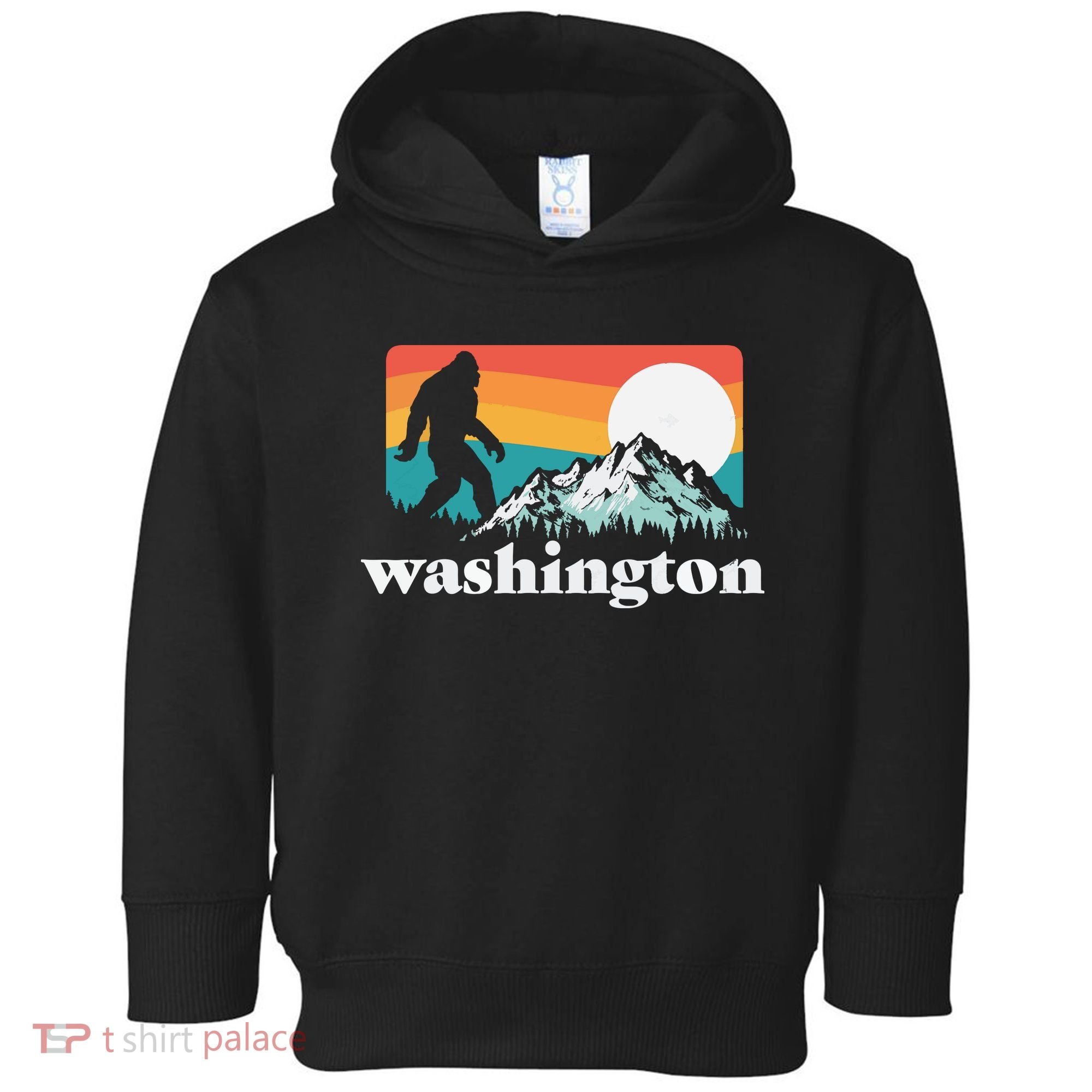 State Of Washington Pacific Northwest Bigfoot Mountain Toddler Hoodie