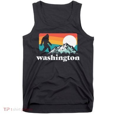 State Of Washington Pacific Northwest Bigfoot Mountain Tank Top