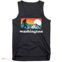 State Of Washington Pacific Northwest Bigfoot Mountain Tank Top thumb 0
