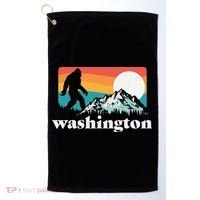 State Of Washington Pacific Northwest Bigfoot Mountain Golf Towel thumb 0