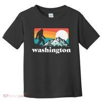 State Of Washington Pacific Northwest Bigfoot Mountain Toddler T-Shirt thumb 0