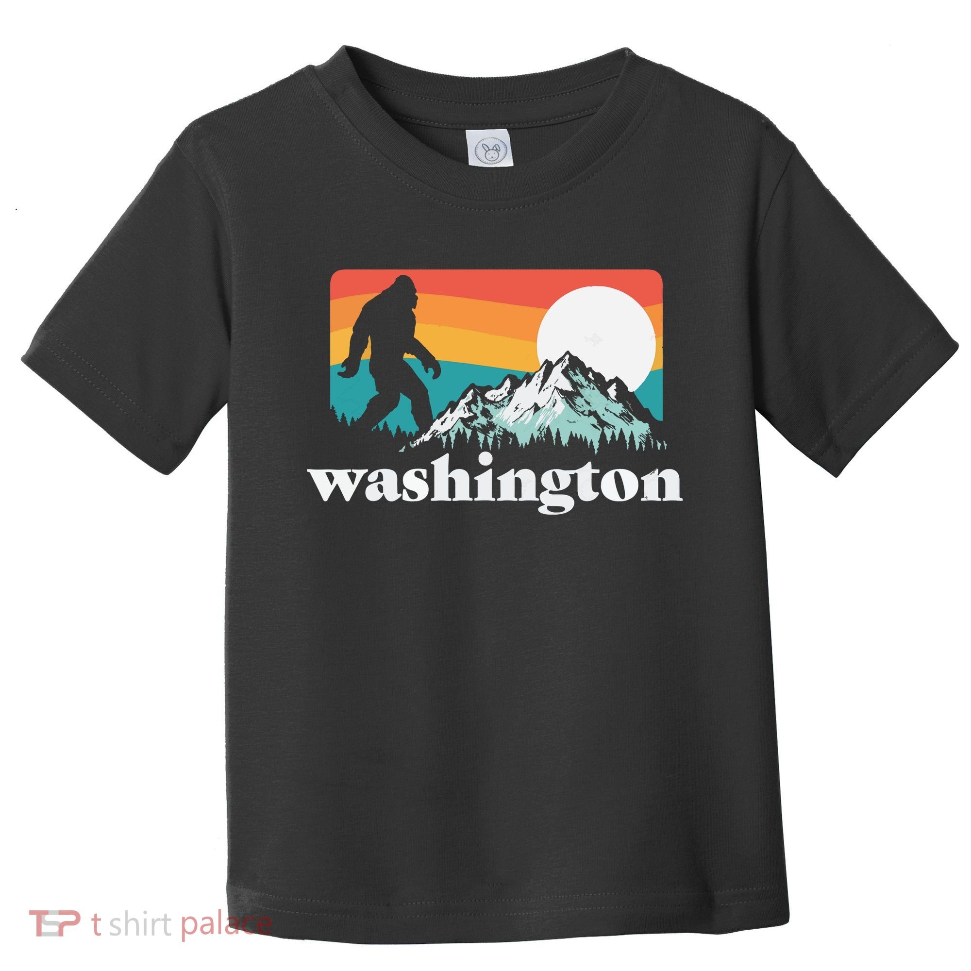 State Of Washington Pacific Northwest Bigfoot Mountain Toddler T-Shirt