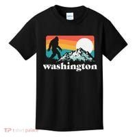 State Of Washington Pacific Northwest Bigfoot Mountain Kids T-Shirt thumb 0