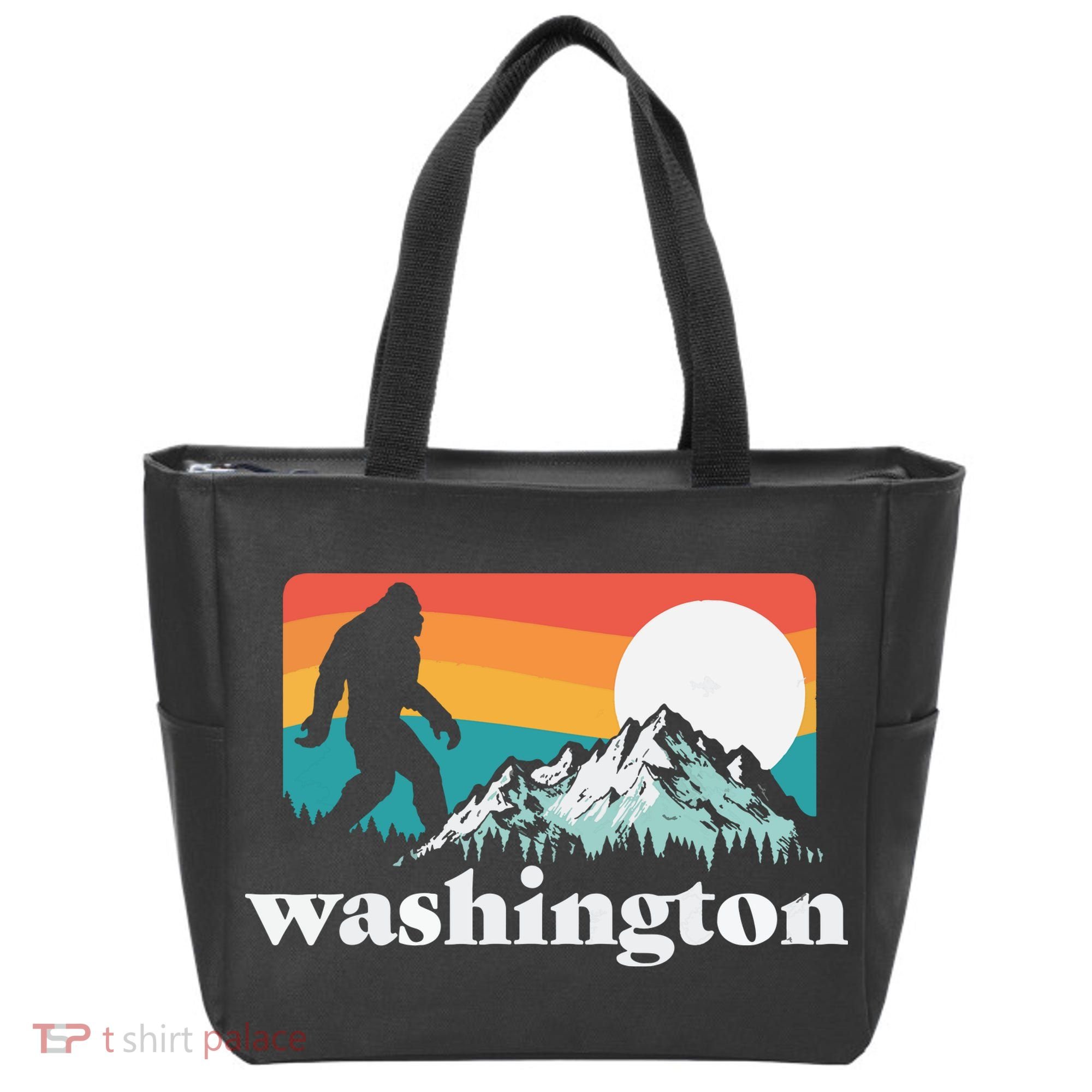 State Of Washington Pacific Northwest Bigfoot Mountain Tote Bag