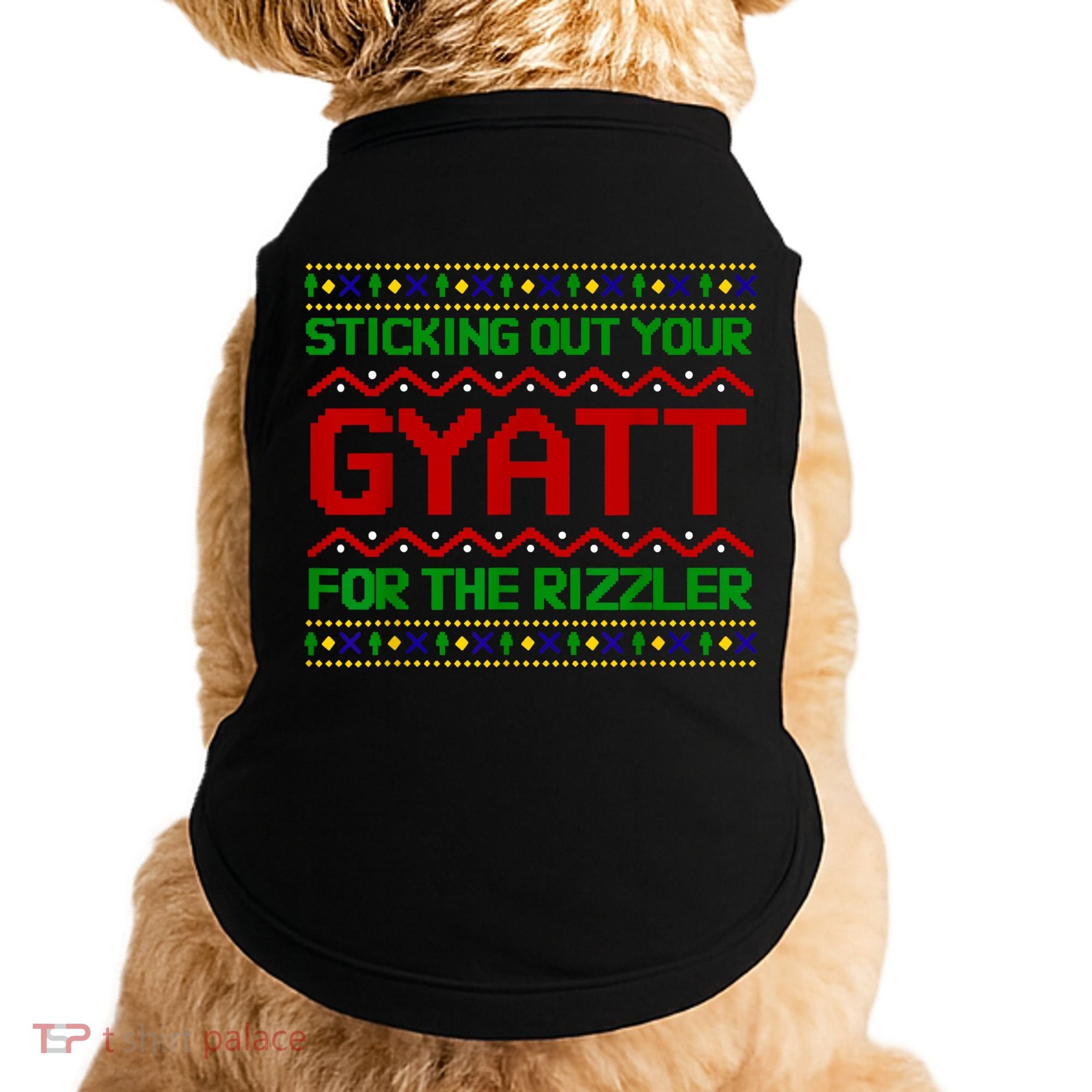 Sticking Out Your Gyatt For The Rizzler Christmas Irony Meme Doggie Tank