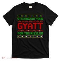 Sticking Out Your Gyatt For The Rizzler Christmas Irony Meme T-Shirt thumb 0
