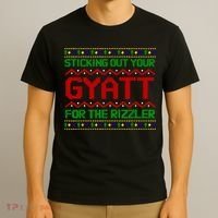 Sticking Out Your Gyatt For The Rizzler Christmas Irony Meme T-Shirt thumb 3