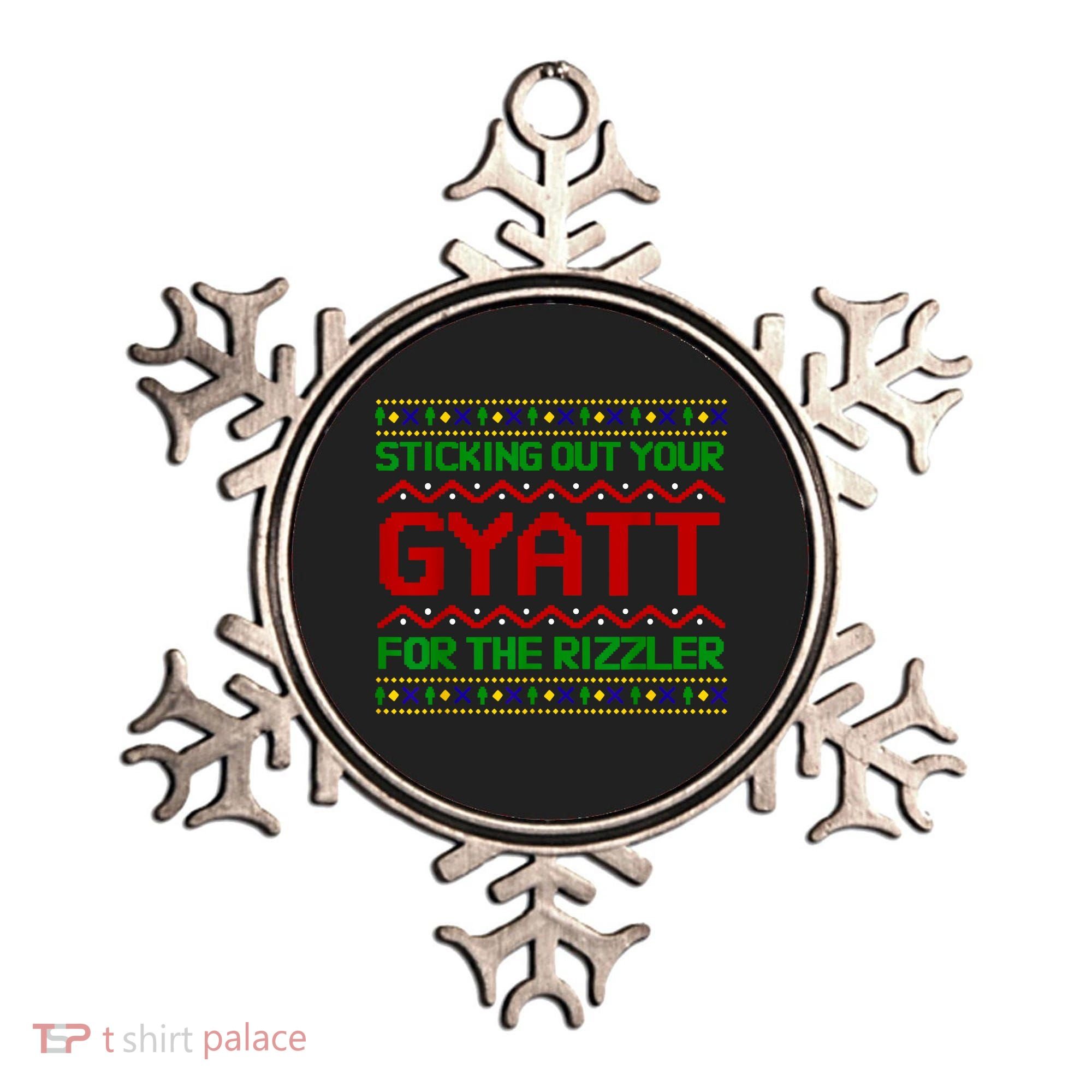 Sticking Out Your Gyatt For The Rizzler Christmas Irony Meme Ornament
