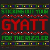 Sticking Out Your Gyatt For The Rizzler Christmas Irony Meme Golf Towel thumb 3