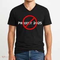 Stop Project 2025 TrumpS Project Anti Trump V-Neck T-Shirt thumb 2