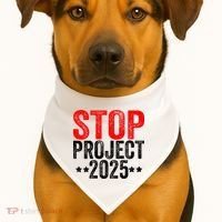 Stop Project 2025 USA-Made Doggie Bandana thumb 1