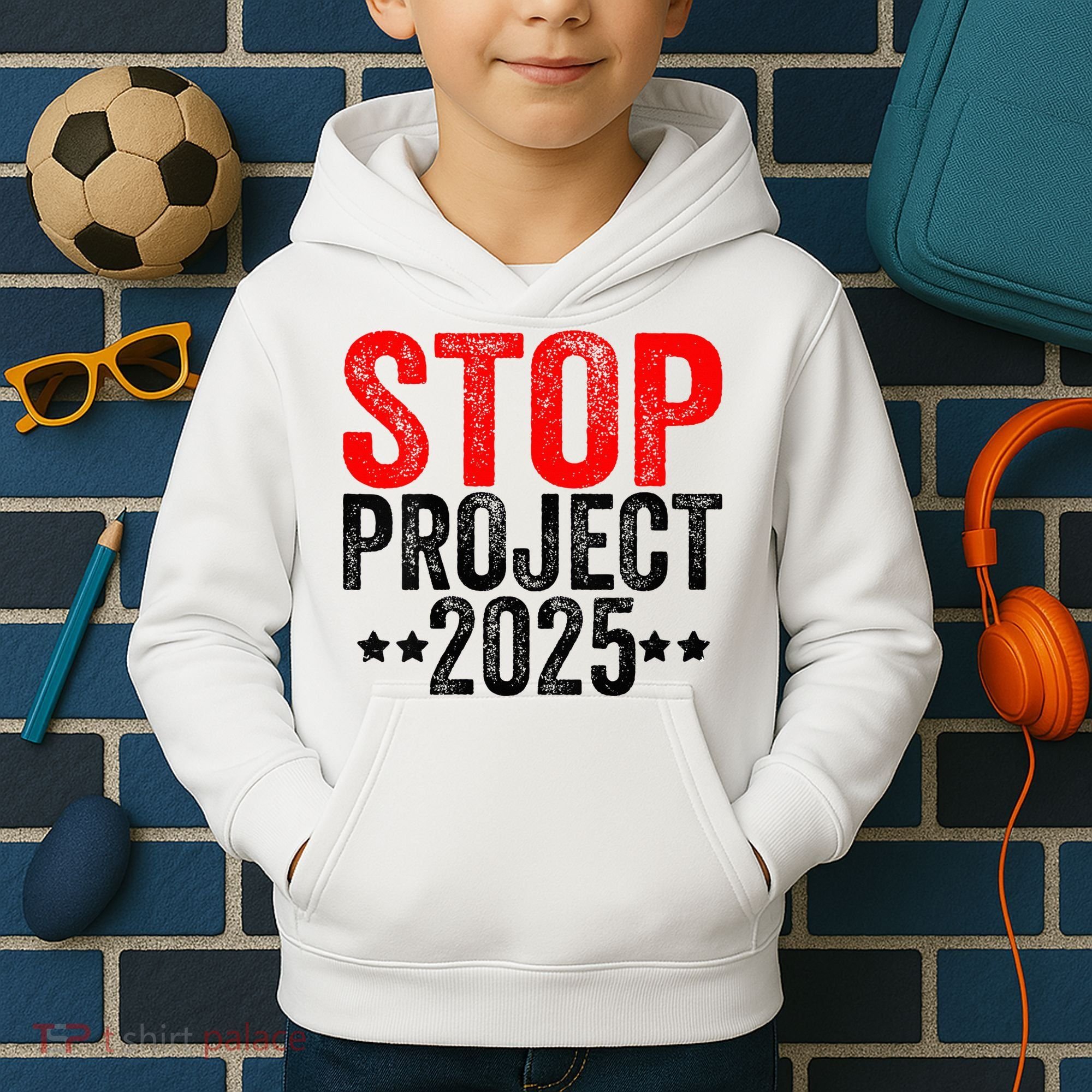 Stop Project 2025 Kids Hoodie
