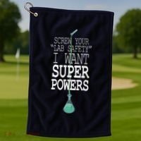Screw Your Lab Safety I Want Super Powers Golf Towel thumb 1